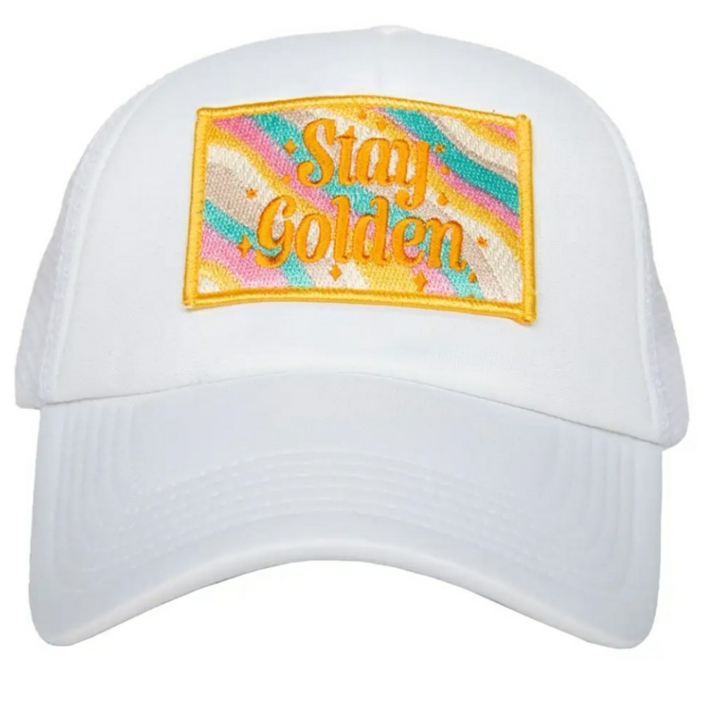 Stay Golden Trucker Hat (White Foam)